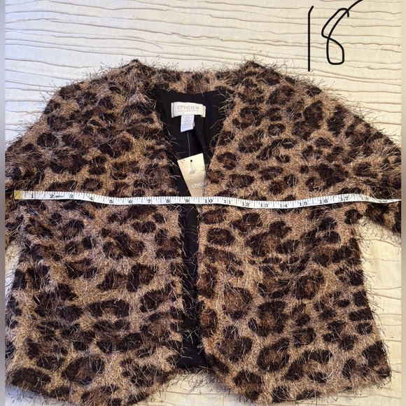 NWT Chico’s Leopard Bolero Jacket Size Chico’s 0 - Picture 6 of 9